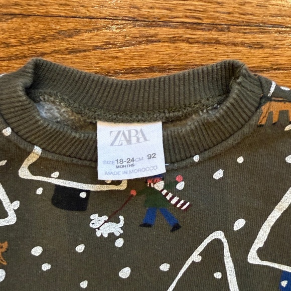 Zara Baby Festive Tree Pattern Sweatshirt  🎄 - Picture 3 of 4